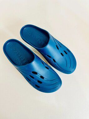 NEW HUNTER GEENA HWGEENA MEDIUM BLUE 420 SLIP-ON CASUAL SANDALS MULE SIZE 7